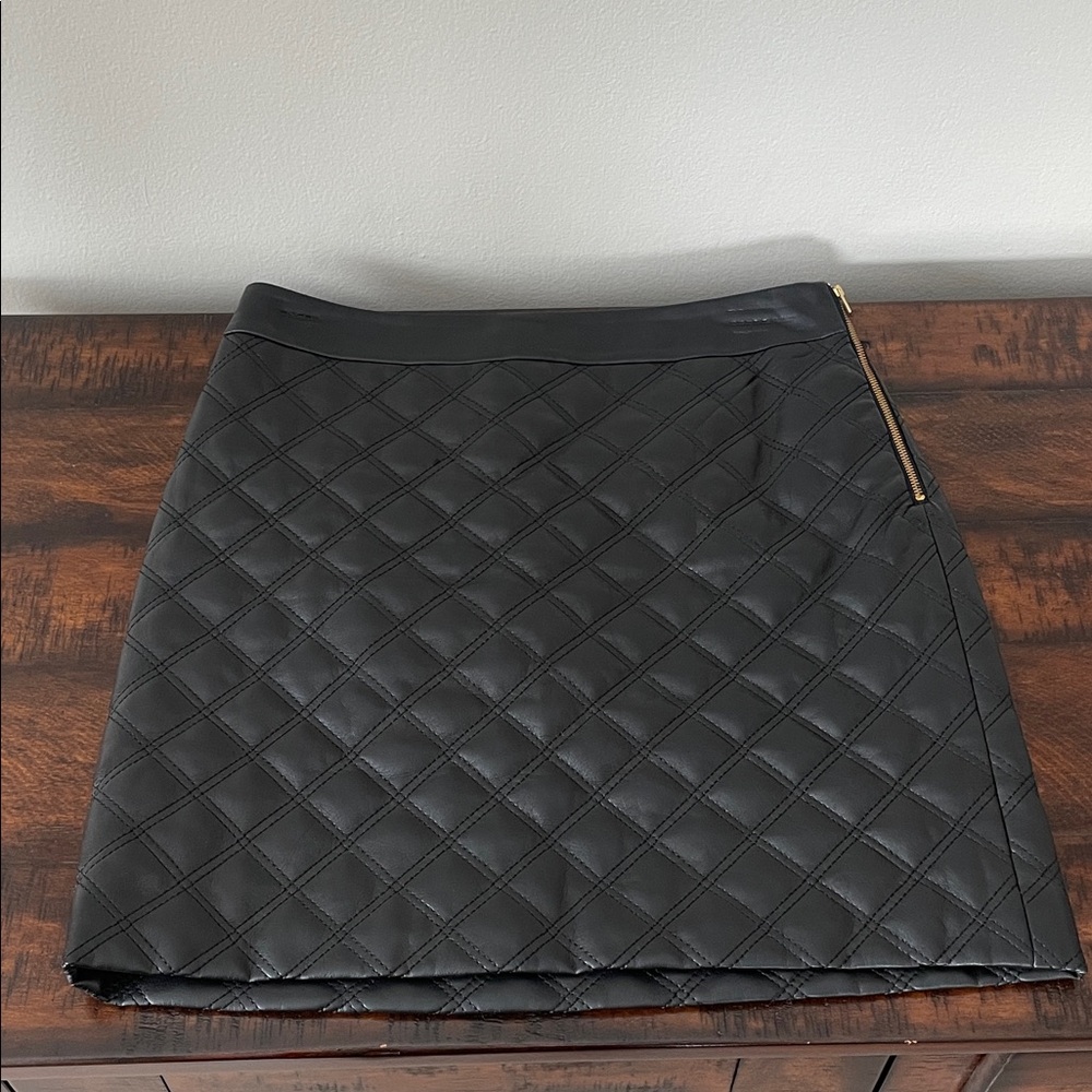 Black Quilted Women's Skirt